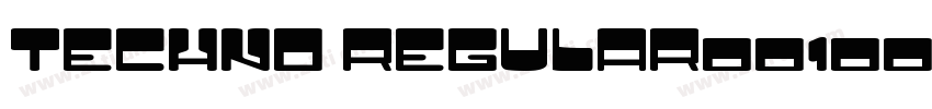 Techno Regular00100字体转换 Techno Regular00100字体转换